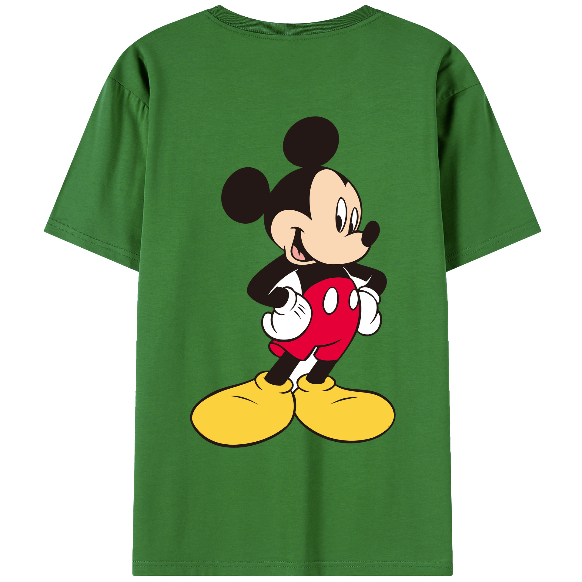 （画像用） ミッキーマウス Mickey Mouse レディース半袖Tシャツ(バックプリント)